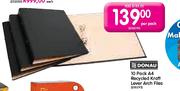 Donau 10 Pack A4 Recycled Kraft Lever Arch Files