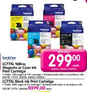 Brother Black Ink Print Cartridge-LC77XL Each