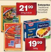 Enterprise Traditional Sausages Assorted-375g Each