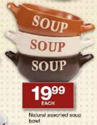 Natural Assorted Soup Bowl-Each