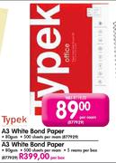 Typek A3 White Bond Paper-Per Ream