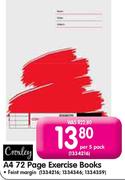 Croxley A4 72 Page Exercise Books-Per 5 Pack
