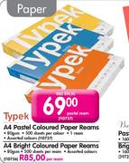 Typek A4 Pastel Coloured Paper Reams