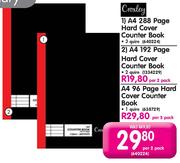 Croxley A4 96 Page Hard Cover Counter Book-Per 5 Pack