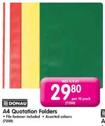 Donau A4 Quotation Folders-Per 10 Pack