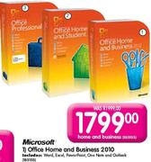Microsoft Office Home And Business 2010-Each