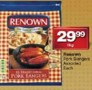 Renown Pork Bangers-1Kg