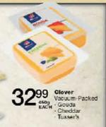 Clover Vacuum-Packed Gouda/Cheddar/Tusser's-450g Each
