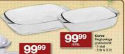 Curve Reghoekige Glasbasket-2 Stel