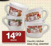 Country Kitchen Soup Mug-Each