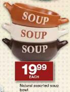 Natural Assorted Soup Bowl-Each