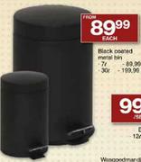 Black Coated Metal Bin-7L