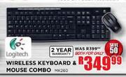 Logitech Wireless Keyboard & Mouse Combo (MK260)