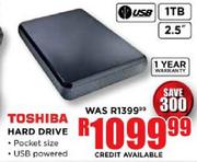 Toshiba 2.5" Hard Drive-1TB