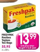 Freshpak Rooibos Tag Less Tea Bags-4x80's