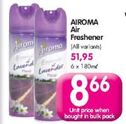 Airoma Air Freshener-6x180ml