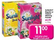 Sunlight Regular Or Tropical Washing Powder-500g Each