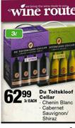 Du Toitskloof Cellar/Chenin Balnc/Cabernet Sauvignon/Shiraz-3l Each 