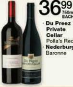 Du Preez Private Cellar Polla's Red/Nederburg Baronne-750ml 
