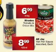 All Joy Veri Peri Sauce Assorted, Each-125ml
