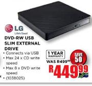 LG DVD-RW USB Slim External Drive