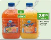 Take 5 100% Fruit Juice-3Ltr Each