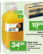 Quali Juice 100% Vrugtesapmengsel Verskeidenheid Elk-4 Ltr