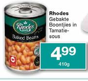 Rhodes Baked Beans Tomatoes Sause-410g