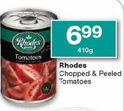 Rhodes Chopped & Peeled Tomatoes-410g