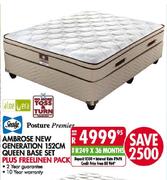 Ambrose New Generation 152cm Queen Base Set plus Freelinen Pack