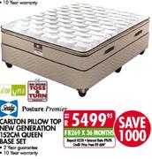 Carlton Pillow Top New Generation Queen Base Set-152cm