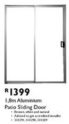Aluminium Patio Sliding Door-1.8m