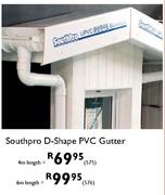 Southpro D-Shape PVC Gutter-6m Length