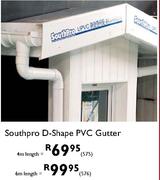 Southpro D-Shape PVC Gutter-4m Length