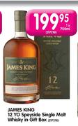 James King 12 Yo Speyside Single Matt Whisky In Gift Box-1x750ml