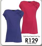 Side Knot Detail Knit Top