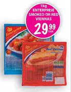 Enterprise Smoked Or Red Viennas-1Kg Each