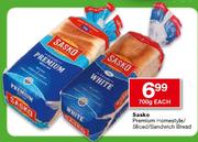 Sasko Premium Homestyle/Sliced/Sandwich Bread-700gm Each