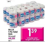 Belux 1-Ply Toilet Rolls-36's
