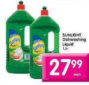 Sunlight Dishwashing Liquid-1.5 Ltr each