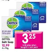 Dettol Bath Soap-4 x 90g