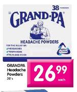 Grand Pa Headache Powders-38's