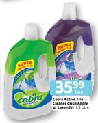 Cobra Active Tile Cleaner Crisp Apple Or Lavender-1.5Ltr Each