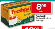 Freshpak Tagless Rooibos Teabags-40's Pack