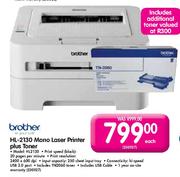 Brother HL-2130 Mono Laser Printer Plus Toner (HL2130)