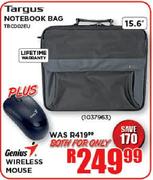 Targus Notebook Bag Plus Genius Wireless Mouse