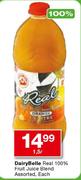 Dairy Belle Real 100% Fruit Juice Blend Assorted-1.5l Each