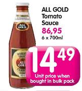 All Gold Tomato Sauce-6x700ml