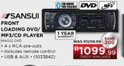 Sansui Front Loading DVD/MP3/CD Player (MA022 DVD)