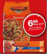 Fatti's & Moni's Macaroni/Spaghetti-500g each